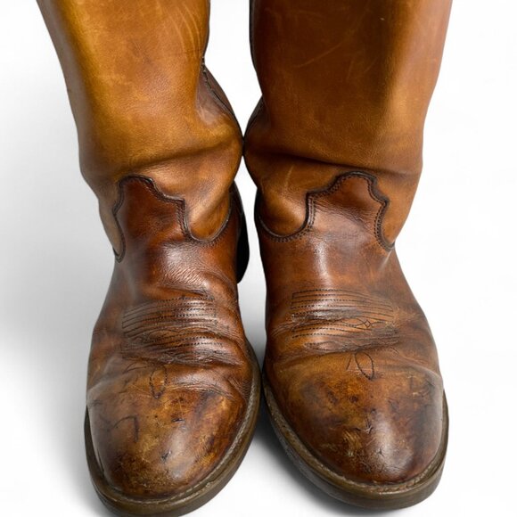 Durango Leather Rambler Western Biker Cowboy Work Boots Men's 12 D - Picture 5 of 10